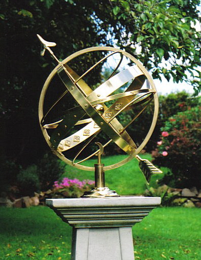 All-brass Ecliptic Armillary